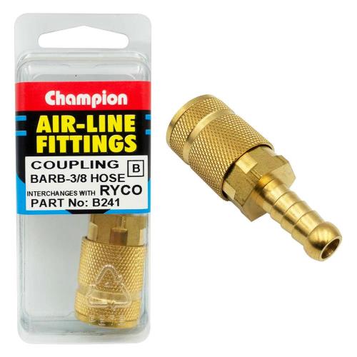Champion 3/8In Hose Barb Coupling Ryco Interchange 1