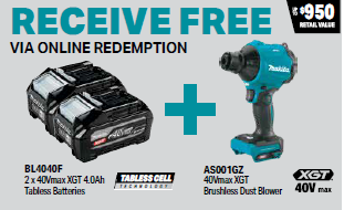 Makita 40Vmax XGT Brushless 35cm 14" Top Handle Chainsaw 4.0Ah Kit