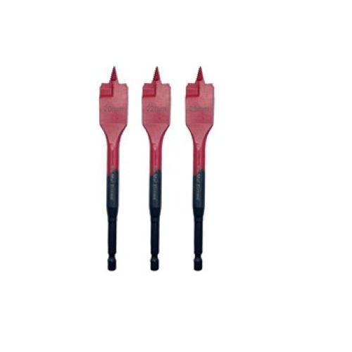 BLU-MOL XTREME NAIL BITER 3 PCE THREADED SPADE BIT SET (20, 22, 25MM x 150MM)