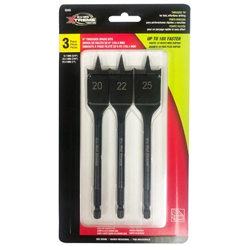 BLU-MOL XTREME 3 PCE THREADED SPADE BIT SET 20, 22, 25mm #0345