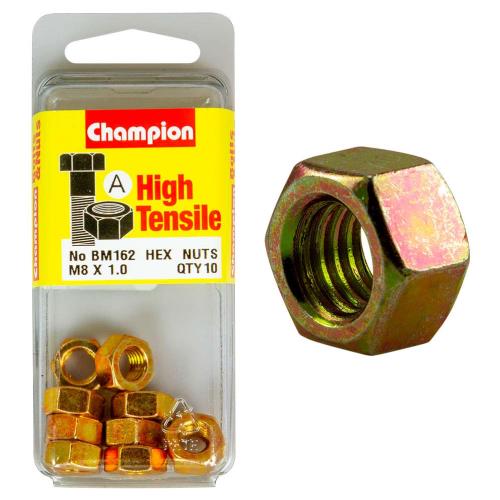 Champion M8 X 1.00 Hex Nut A - Gr8.8