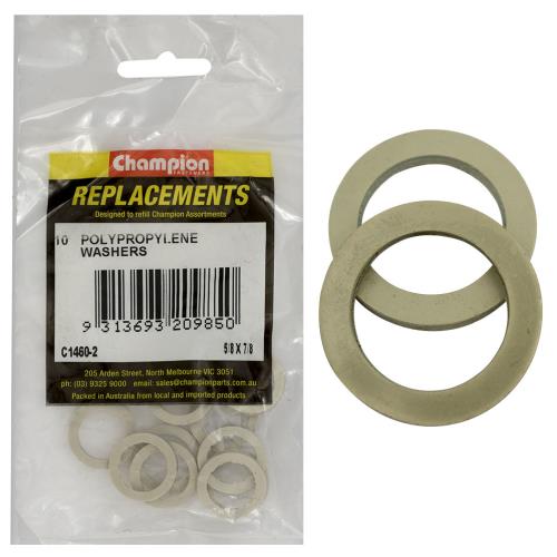 Champion 5/8In X 7/8In X 3/32In Polypropylene Washer -10Pk