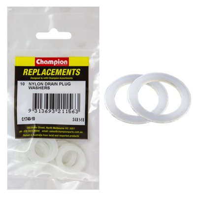 Champion 3/4In X 1-1/8In X 1/32In Nylon Washer -10Pk