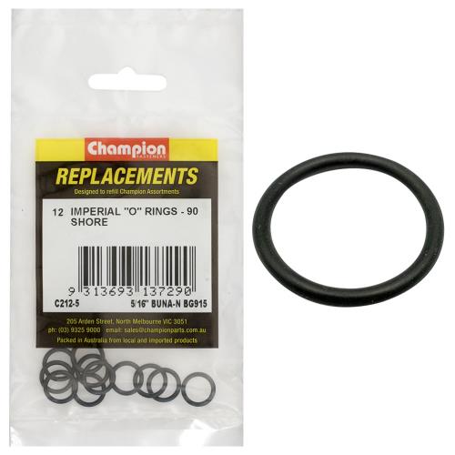 Champion 5/16In Tube Ref X.414 I.D X.072 Sec. O-Ring-12Pk