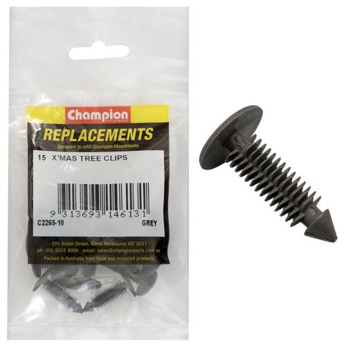 Champion Xmas Tree Clips -Grey 16mm Head 15Pk