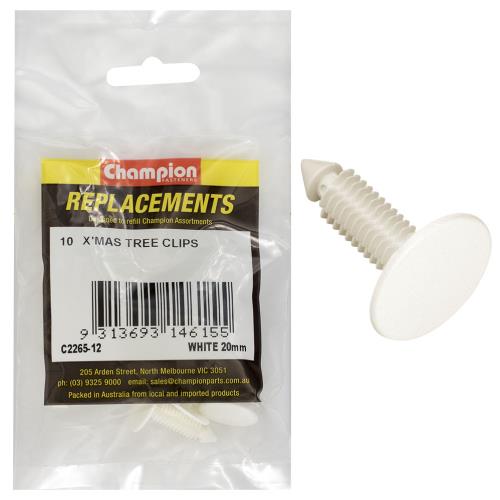 Champion Trim Clips 21mm Head X 30mm -10Pk