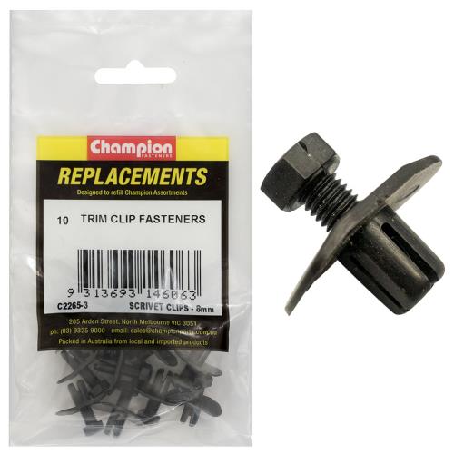 Champion Scrivet Clip -8mm -10Pk