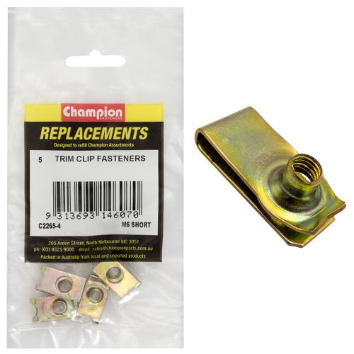 Champion Captive Nut -6mm Short -5Pk