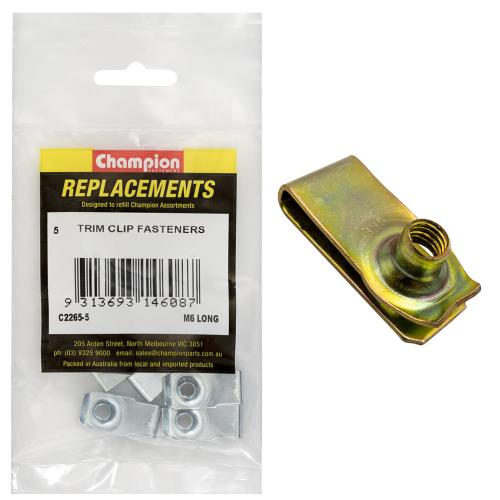 Champion Captive Nut -6mm Long -5Pk