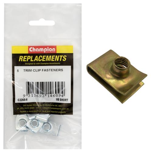 Champion Captive Nut -M8 Short -5Pk