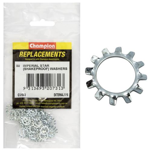 Champion 5/16In External Star Washer -50Pk