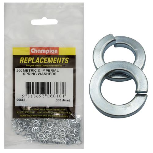 Champion 5/32In / 4mm Flat Section Spring Washer -200Pk