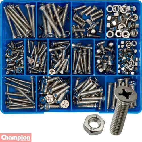 Champion 300pc S/Steel Imperial Phillip Countersunk Assortment