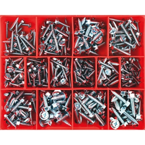 Champion 350Pc Hex Head Self Tapping Screw Assortment Zinc