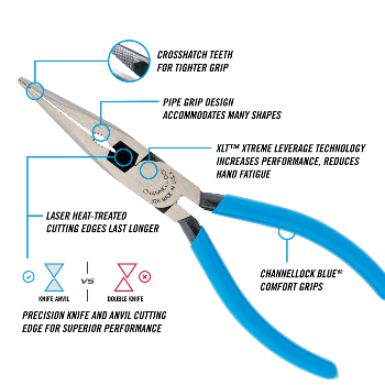 CHANNELLOCK 150mm XLT Long Nose Plier