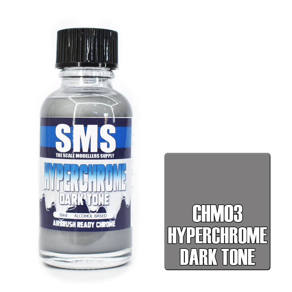 SMS Airbrush paint 30Ml Hyperchrome Dark Tone Alcohol Base Scale Modellers Supply
