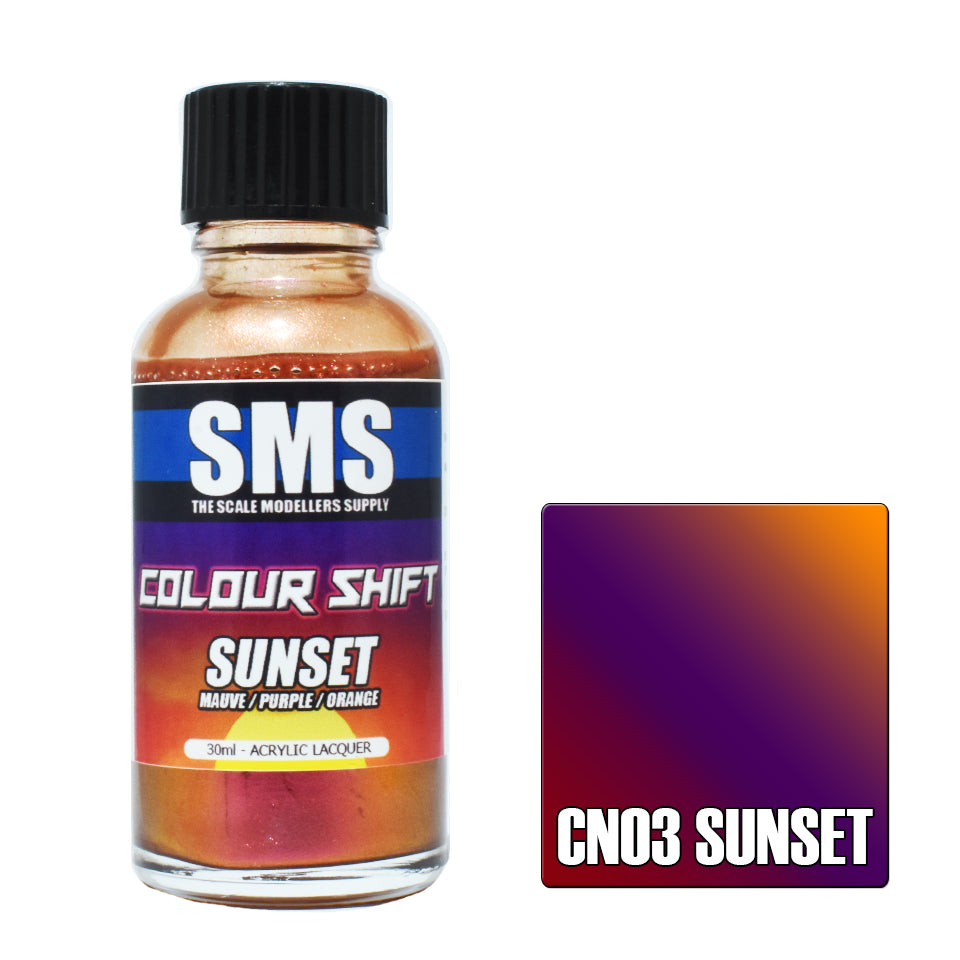 SMS Airbrush paint 30Ml Colour Shift Sunset Acrylic Lacquer Scale Modellers Supply