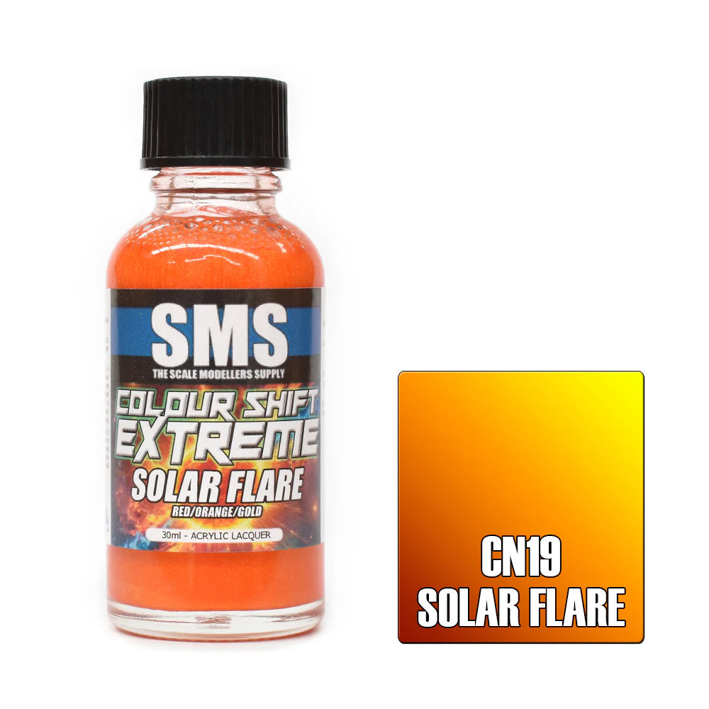 SMS Airbrush paint 30Ml Colour Shift Extreme Solar Flare Acrylic Lacquer Scale Modellers Supply