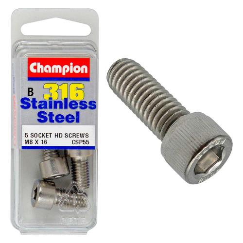 Champion 316/A4 M8 X 16 Socket Hd Set Screw B