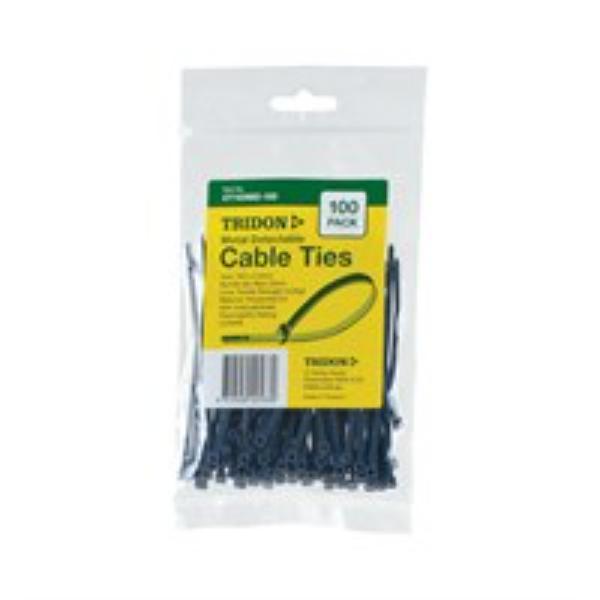 Tridon Metal Detectable Cable Tie Blue 100X3mm
