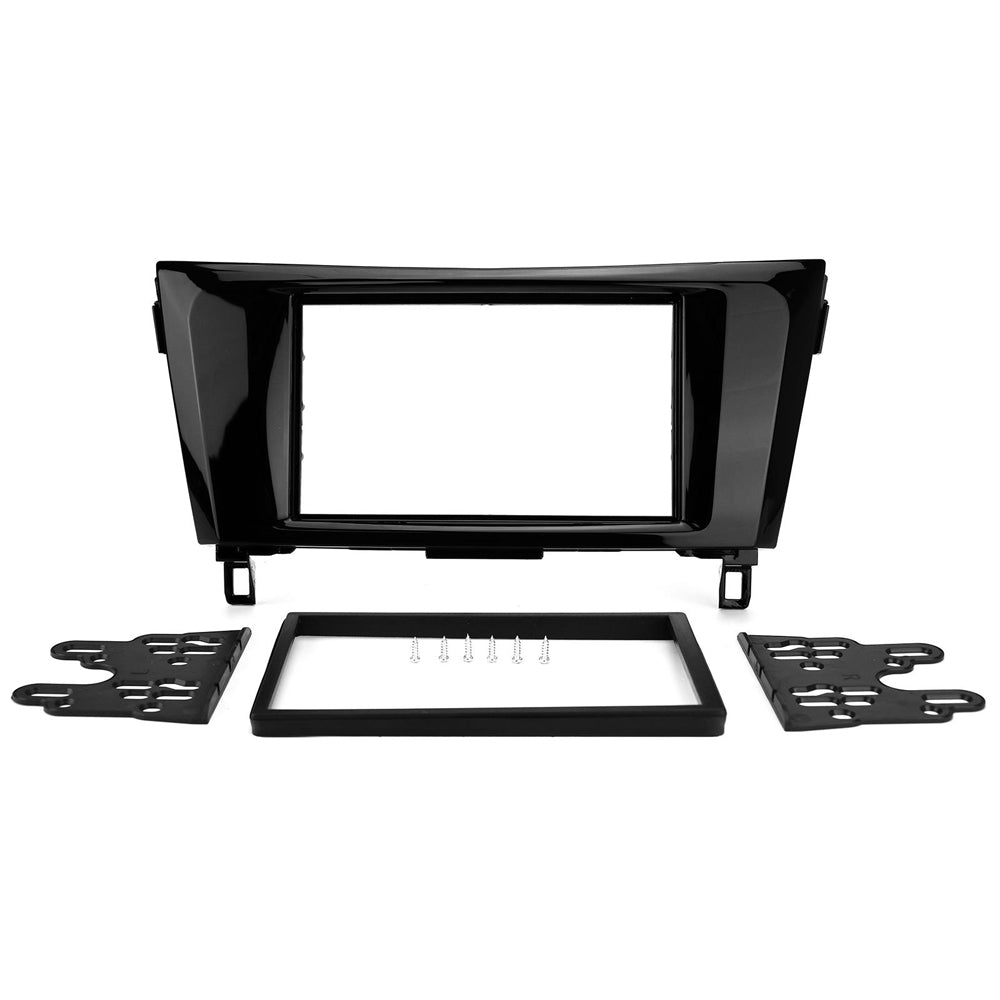 FITTING KIT NISSAN X TRAIL , QASHQAI 2014 - 2022 DOUBLE DIN GLOSS BLACK