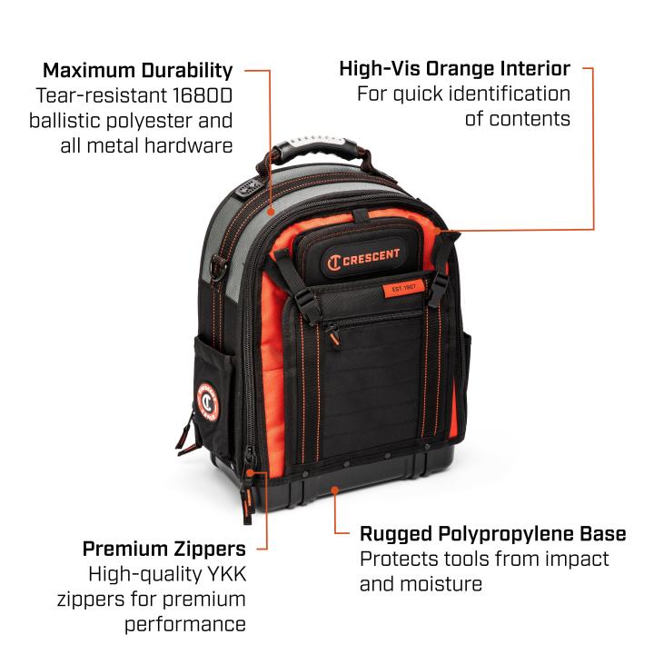 Crescent Professional Tool Backpack