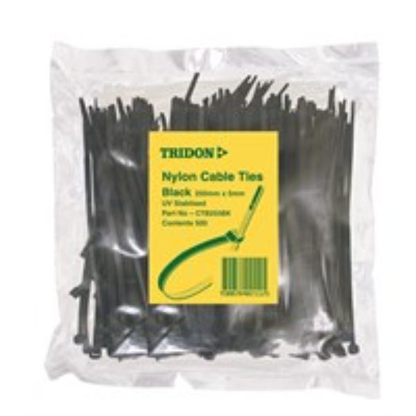 Cable Tie Black 150X4mm Pkt500