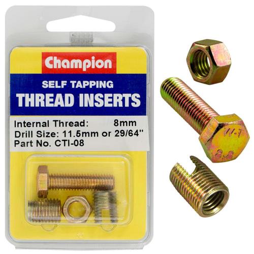 Champion S/Tapp. Thread Insert - M8 X 1.25mm -2Pk