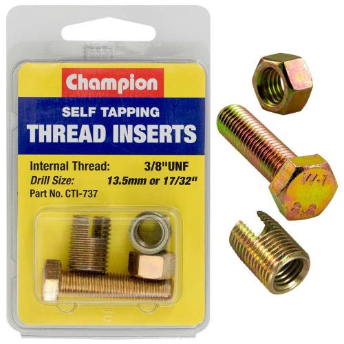 Champion S/Tapp. Thread Insert - 3/8In Unf -2Pk