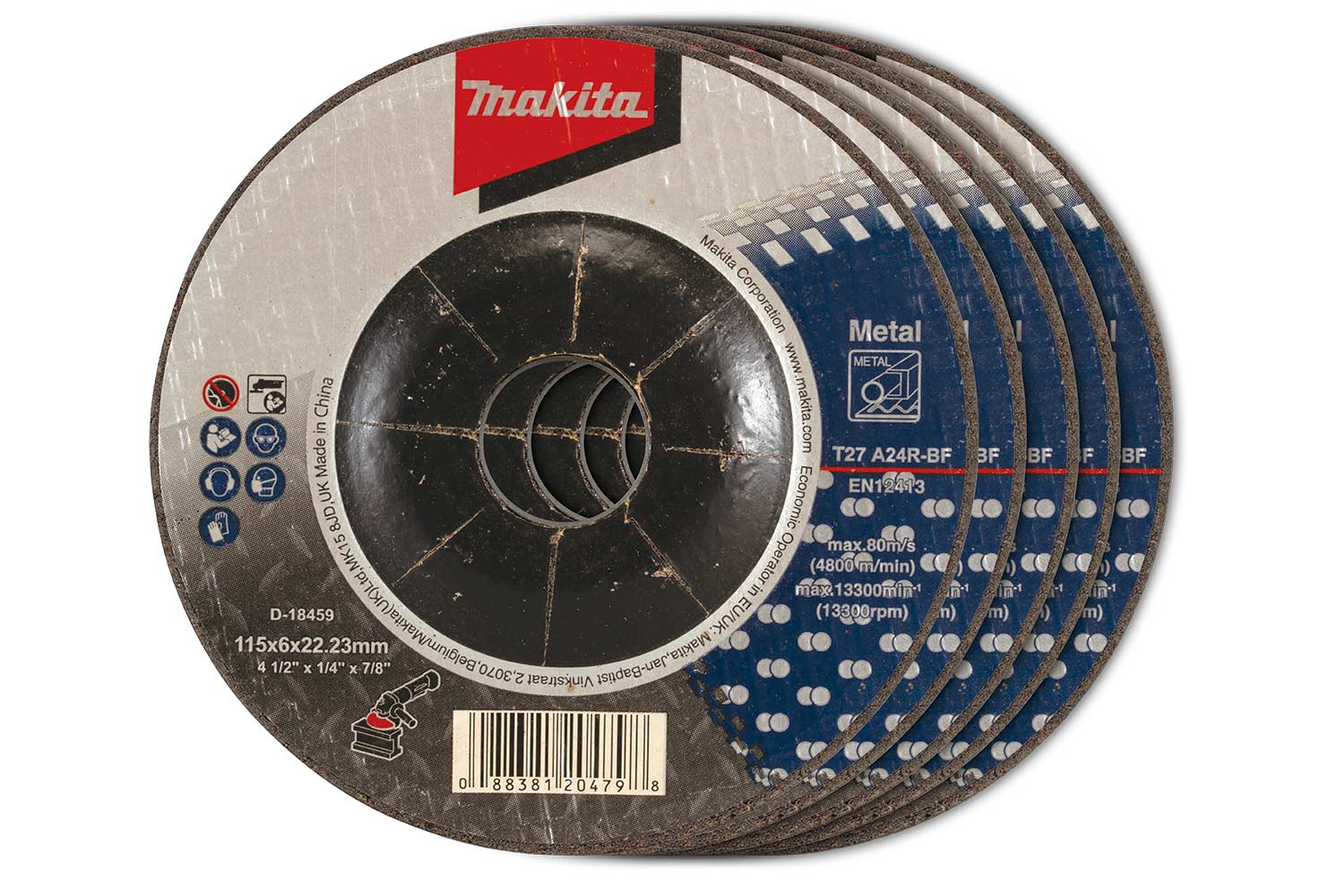 MAKITA 5PC D/C WHEEL A24R 125x6x22mm
