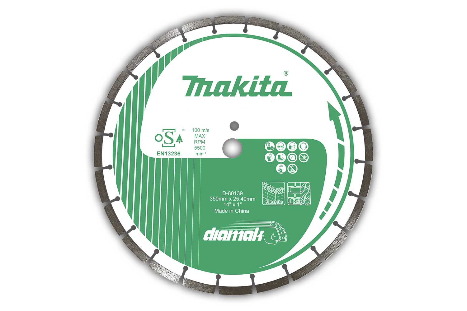 Makita DIAMAK Segmented Diamond Wheel 230mm x 22.23mm