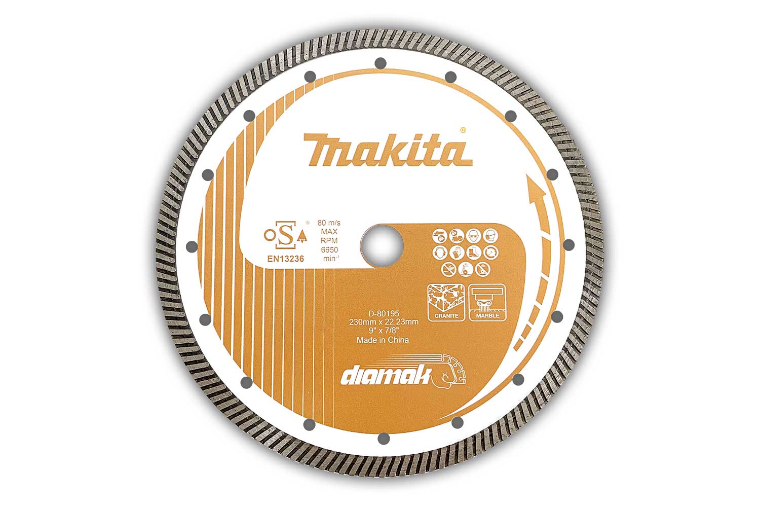 Makita DIAMAK Turbo Rim Diamond Wheel 230mm x 22.23mm