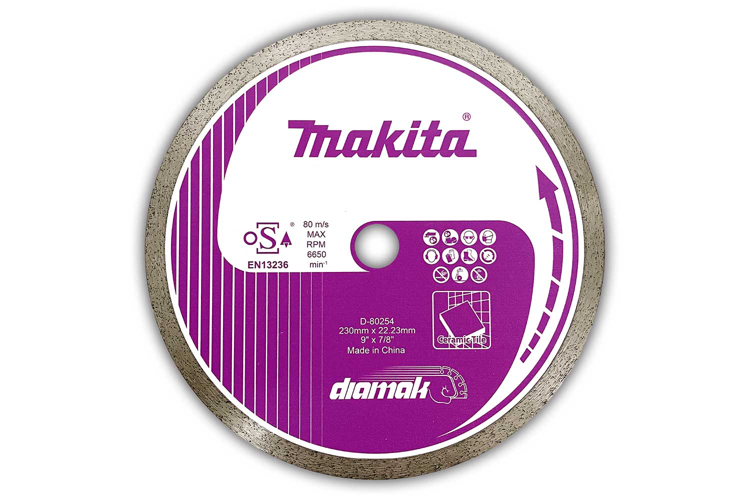 Makita DIAMAK Continuous Rim Diamond Wheel 230mm x 22.23mm