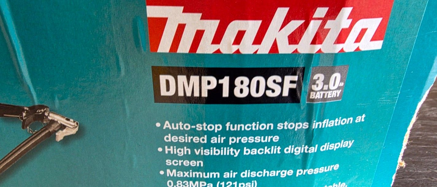 Makita 18V Lxt inflator 120Psi 3Ah