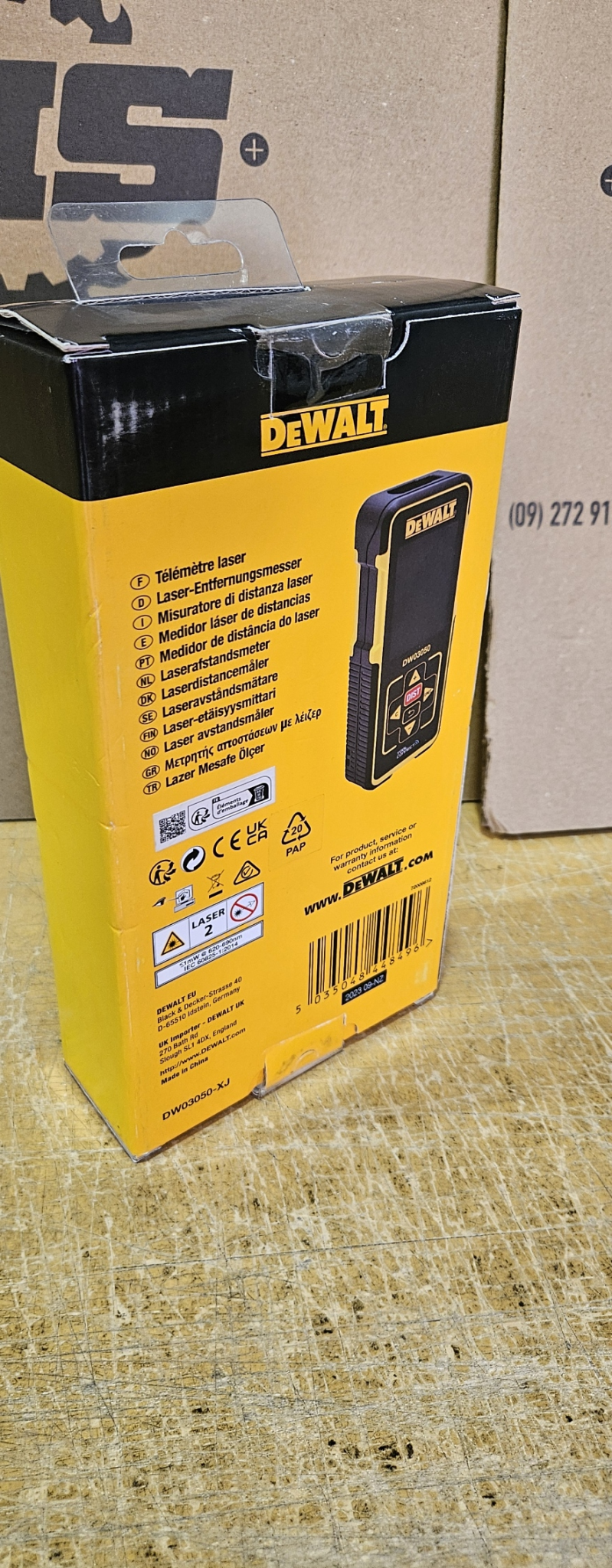 DEWALT 50Mtr Laser Distance Measurer LDM Calculates Lin