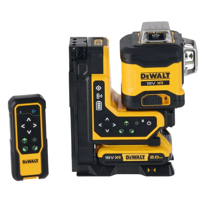 Dewalt 18V 3X360 REMOTE CONTROL GREEN LASER with free DCB184-XE