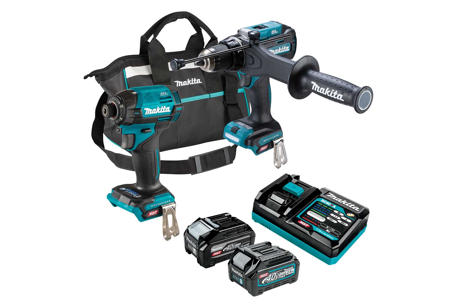 Makita 40Vmax XGT Brushless 2 Piece Combo Kit 2.5Ah/4.0Ah