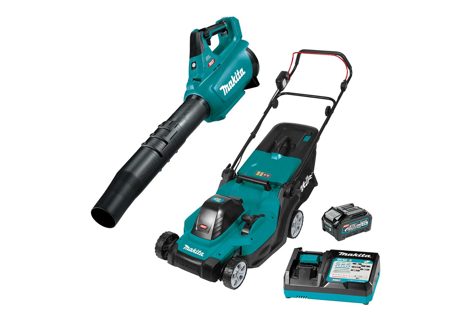 Makita 40Vmax XGT Lawn Mower and Blower Combo 4.0Ah Kit