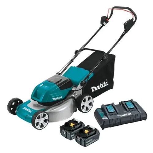 Makita 18Vx2 Brushless 460mm (18 inch) Lawn Mower 5.0Ah Kit