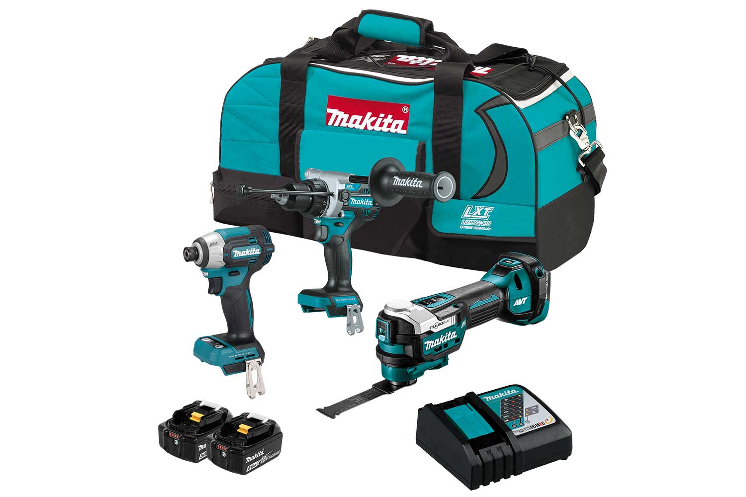Makita 18V LXT BL 3PC KIT DTM52 2x5AH