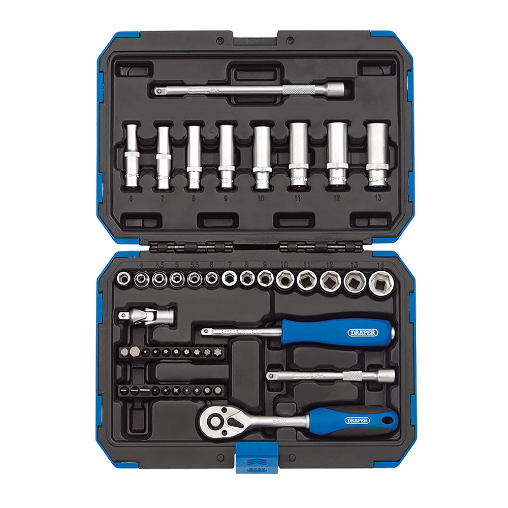 DRAPER 1/4 Inch Drive Metric Socket Set - 47pc