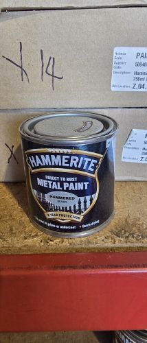 Damaged Tin Hammerite Hammered 250 mL Silver