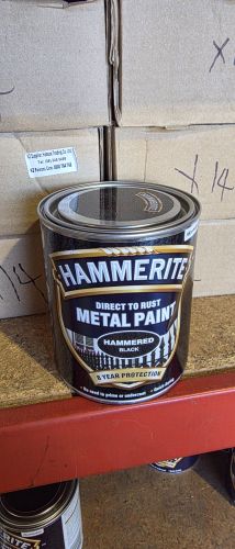 Damaged Tin Hammerite Hammered 750 mL Black
