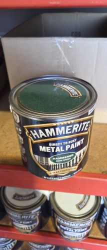 Damaged Tin Hammerite Hammered 2.5 L Dark Green