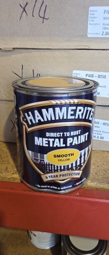 Damaged Tin Hammerite Smooth 750 mL Yellow