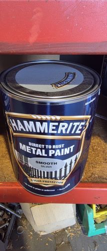 Damaged Tin Hammerite Smooth 5 L Silver