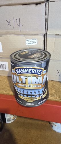 Damaged Tin Hammerite Ultima Metal Matt 750 mL Black