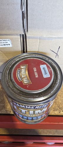 Damaged Tin Hammerite Ultima Metal Smooth 750 mL Ruby Red