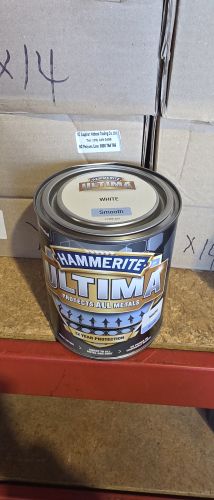 Damaged Tin Hammerite Ultima Metal Smooth 750 mL White