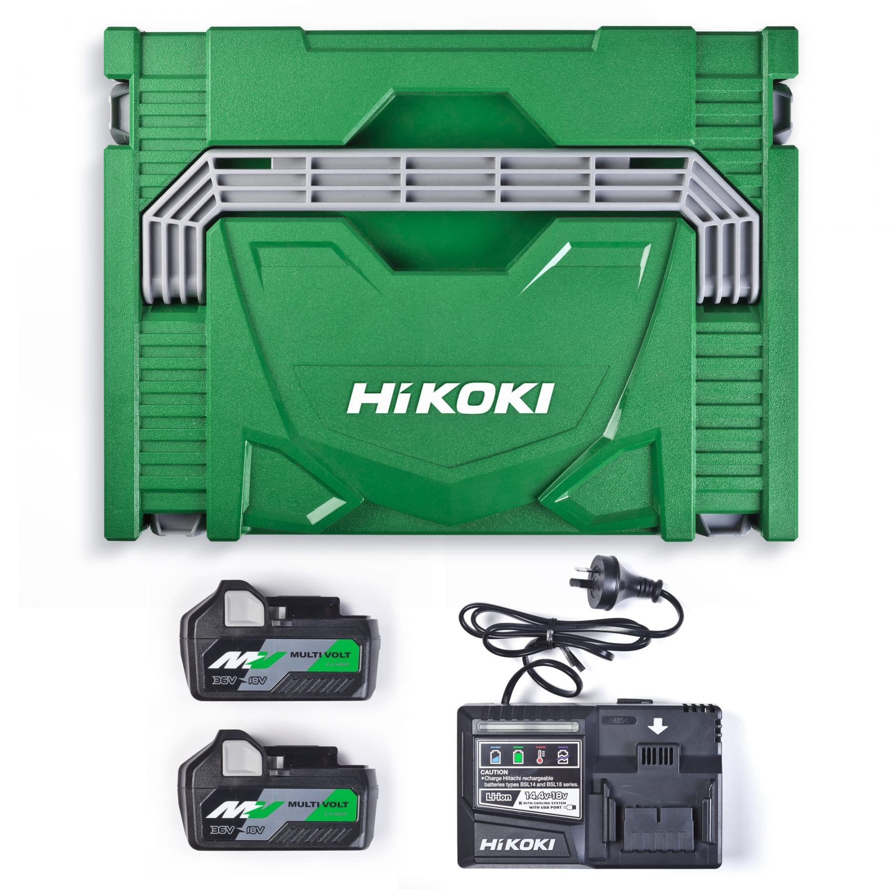 Hikoki 36V Impact (Hammer) Drill Kit - Bsl36A18 X2, Uc18Ysl3 (Multivolt)